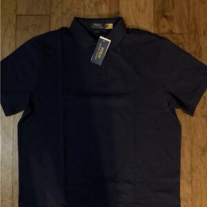 Ralph Lauren Men's Dark Blue Polo Shirt Custom Slim Fit